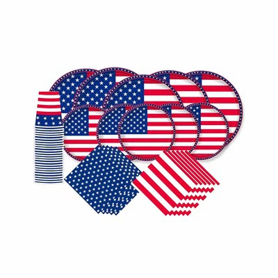 Flag American Flag Patriotic Party Mosate Piatti e Coppe